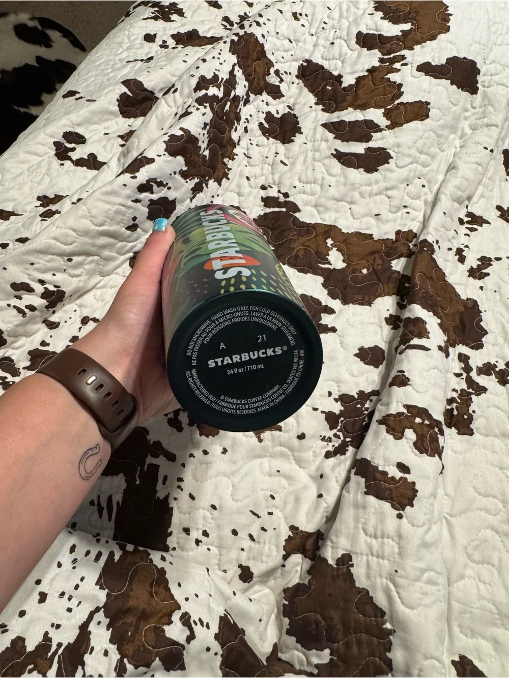 Starbucks Hawaii Collection Green Tropical Stainless Travel Tumbler